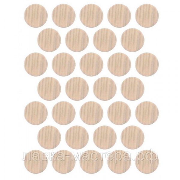 Пластиковые заглушки самоклеящиеся 18мм для евровинта PC2133 Дуб натуральный