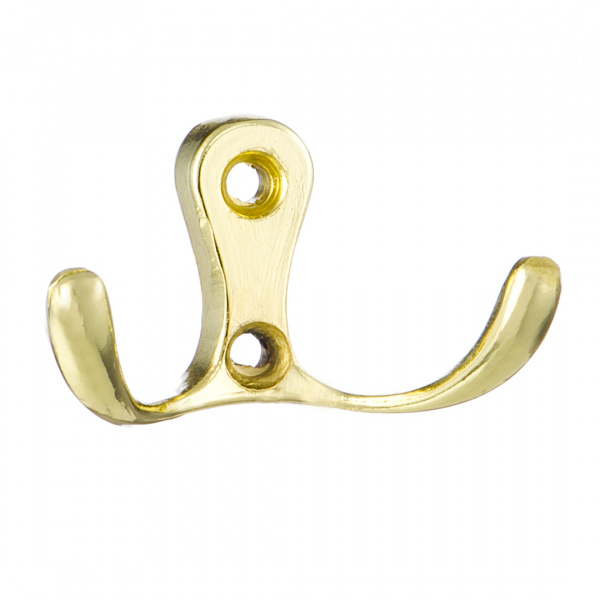 Крючок 2х рожковый KR 0010 OT Золото KERRON 15 кг.