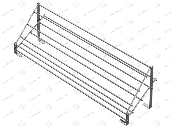 Обувница на фасад 2х уровневая 600 Хром 530х230х220 STARAX