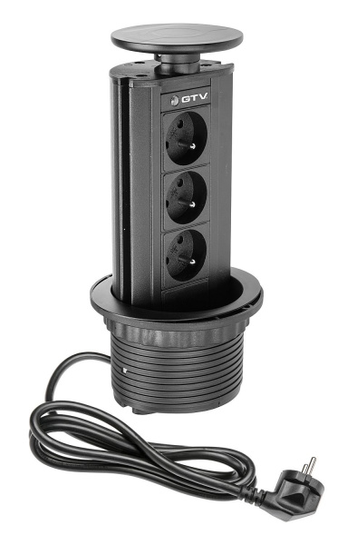 Удлинитель для офиса AE-BPW3GU-20 с заземлением Чёрный GTV