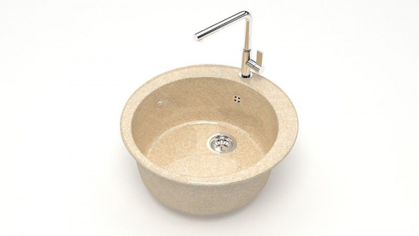 Мойка круглая Браун Z510 Q6 Слоновая кость глянец