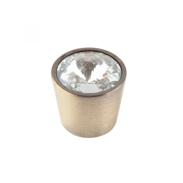 Ручка кнопка 22 Бронза Кристалл