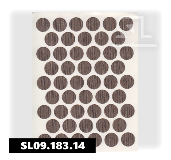 Пластиковые заглушки самоклеящиеся 14мм для евровинта L3029 PACIFIC