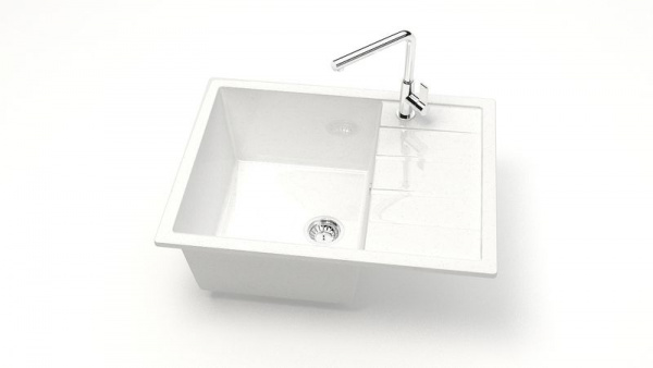 Мойка прямая Катрин Z151 Q1 Белый гранит глянец