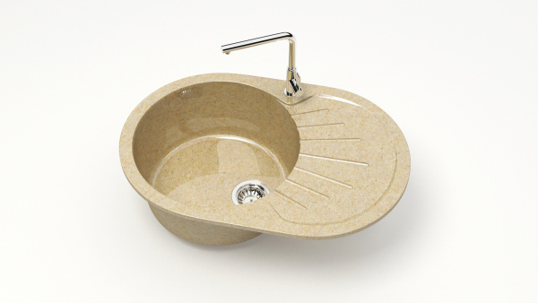 Мойка овальная Клоуд Z111 Q14 Ваниль глянец