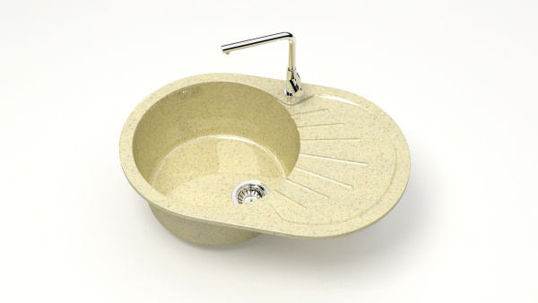 Мойка овальная Клоуд Z111 Q3 Бежевый фреш глянец