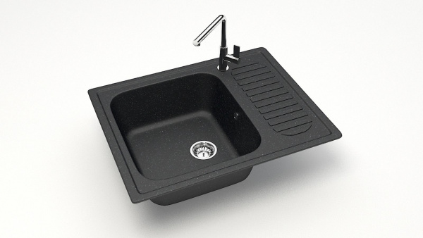 Мойка прямая F15 Q4 Чёрный матовый