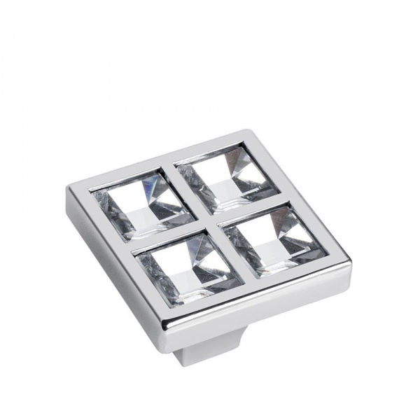 Ручка кнопка UZ-02C Хром Кристалл