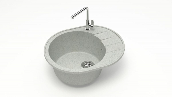 Мойка овальная F28 Q10 Светло-серый матовый