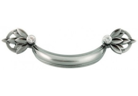 Ручка скоба RS 417 64 Никель атласный матовый Кристалл