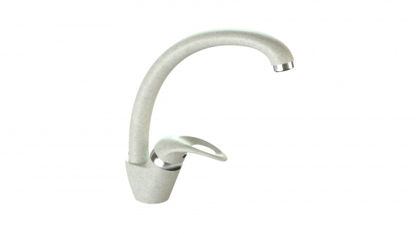 Смеситель КМ003 Q15 Белый гранит матовый