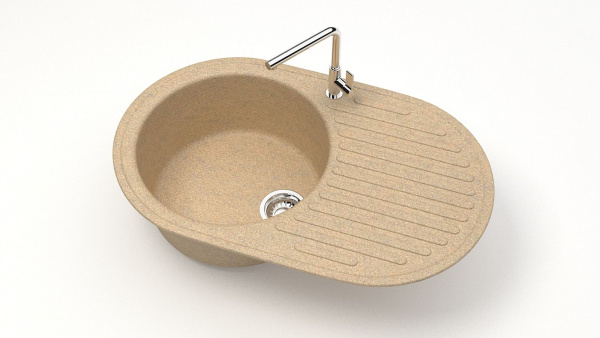 Мойка овальная F11 Q18 Крем матовый