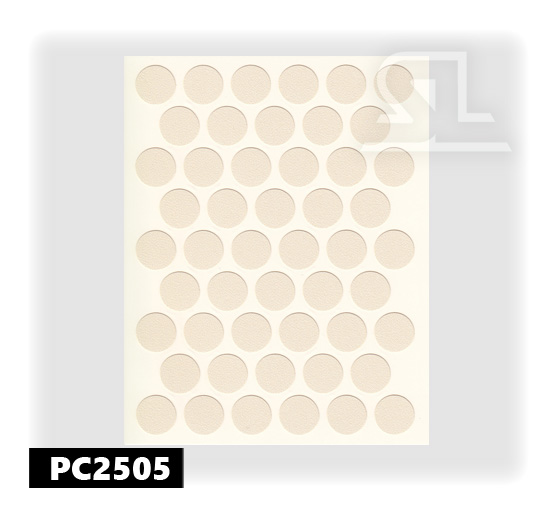 Пластиковые заглушки самоклеящиеся 14мм для евровинта PC2505 Беж PACIFIC