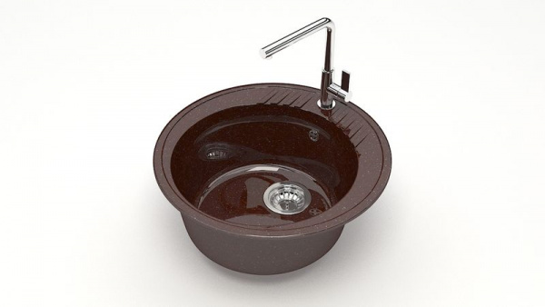 Мойка круглая Лексия Z6 Q16 Шоколад глянец
