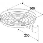 Полка боковая сетчатая 247 диаметр 360 мм Хром Kalibra