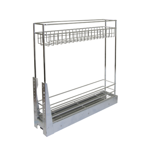 Бутылочница нижнего крепления с фиксацией 200 Хром ALBA 30 кг.