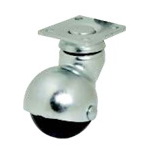 Колёсная опора поворотная d40х60 мм шаровая малая Чёрный HTS
