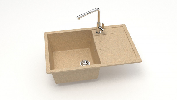 Мойка прямая F 161 Q18 Крем матовый