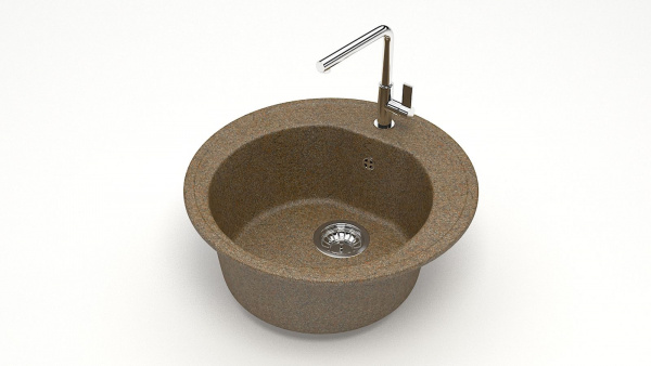 Мойка круглая F3 Q9 Терракот матовый