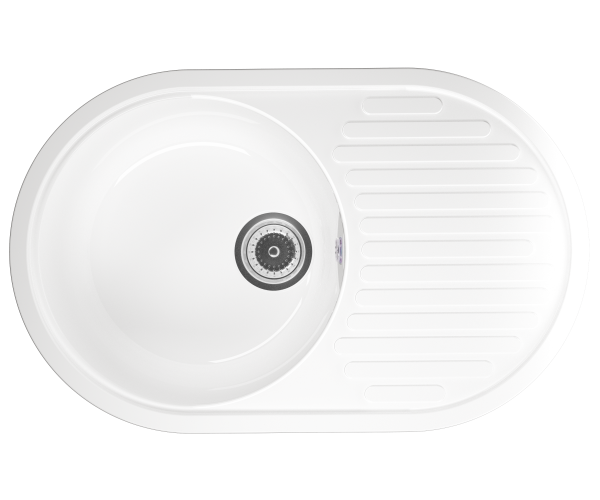 Мойка глянцевая овальная U107 Brilliant Ультра-белый