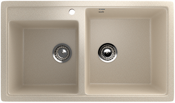 Мойка двойная U200 Бежевый