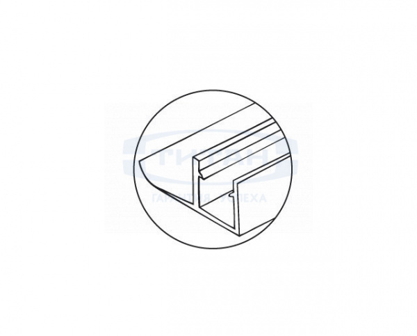Профиль Т-215 8 мм	Длина 2.2 м уплотнитель Прозрачный ПВХ Титан