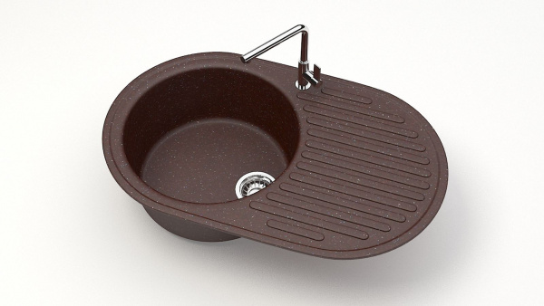 Мойка овальная F11 Q16 Шоколад матовый