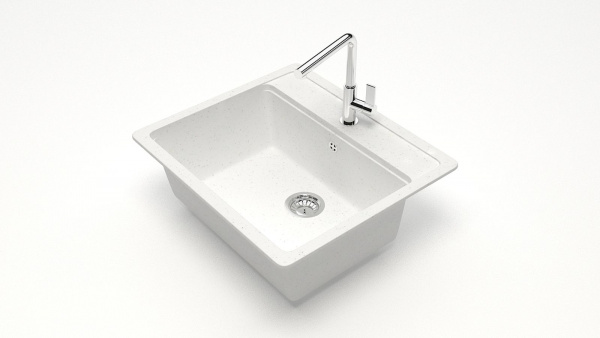 Мойка прямая F9 Q1 Белый лёд матовый