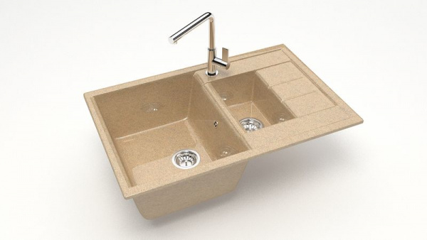 Мойка двойная Блонди Z210 Q18 Крем глянец