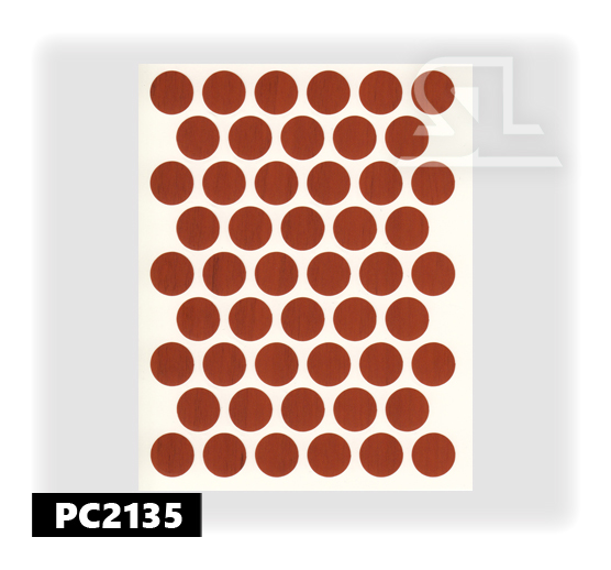 Пластиковые заглушки самоклеящиеся 14мм для евровинта PC2135 Груша дикая PACIFIC