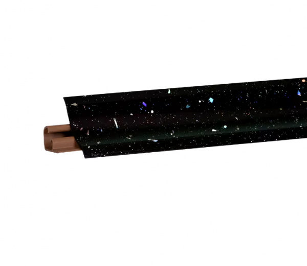 Плинтус LB-23 3м Ледянная искра чёрная (Чёрный GALAXY)