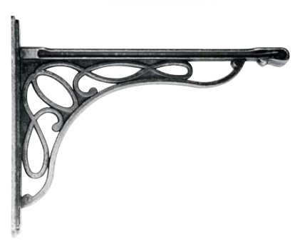 Консоль MOD 6 190x240 мм Серебро античное EDSON