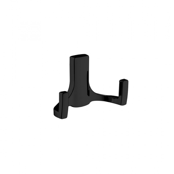 Крючок 2х рожковый KR 0330 BL Чёрный матовый KERRON 25 кг.