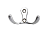 Крючок 2х рожковый WP 1904 Хром АМIХ