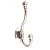 Крючок 2х рожковый KR 0180 SN Никель матовый KERRON 25 кг.