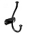 Крючок 2х рожковый KR 0420 BL Чёрный матовый KERRON 20 кг.