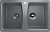 Мойка двойная U608 Тёмно-серый