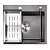 Мойка AMOLLET 3 мм PR 5045 50х45 Графит