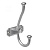 Крючок 2х рожковый KR 0420 SC Хром матовый KERRON 20 кг.