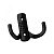 Крючок 2х рожковый KR 0061 BL Чёрный матовый KERRON 25 кг.