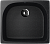 Мойка квадратная большая U408 Чёрный