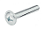 Винт 4 х 25 мм прессшайба DIN 967 Сталь оцинкованная FIT