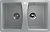 Мойка двойная U608 Серый
